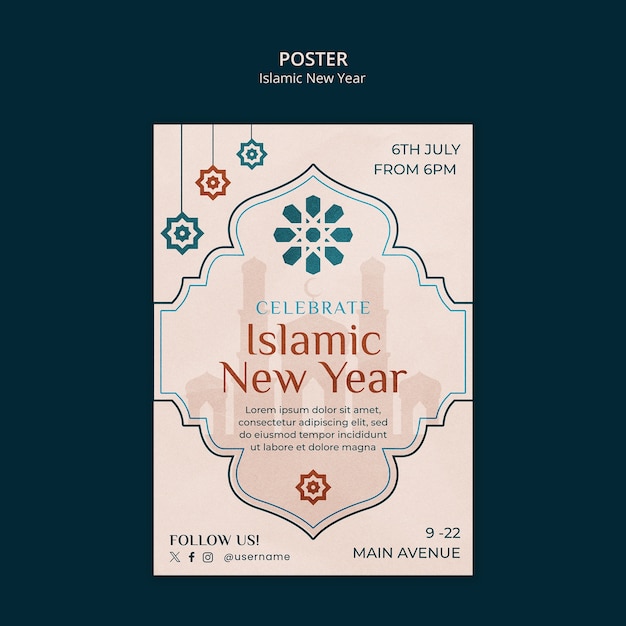modèle de célébration du Nouvel An islamique