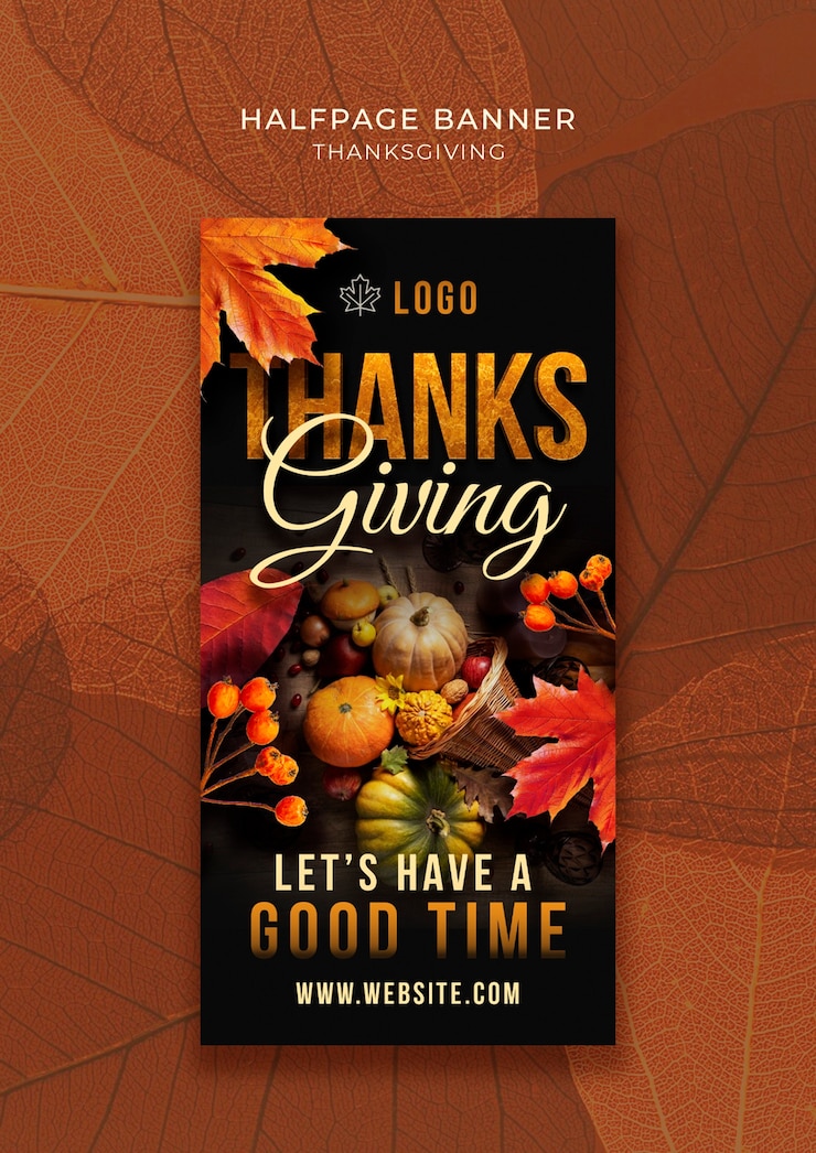 PSD un modèle de célébration de la fête de thanksgiving