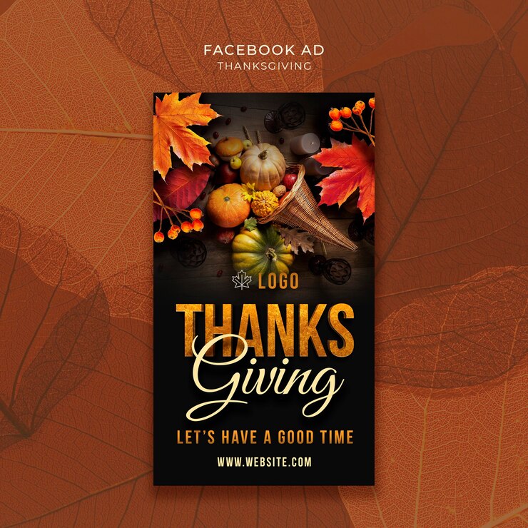 PSD un modèle de célébration de la fête de thanksgiving
