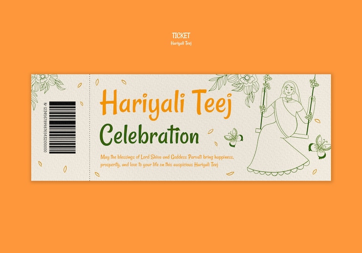 PSD modèle de célébration de hariyali teej