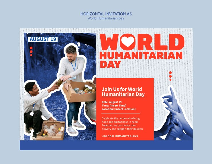 PSD modèle de célébration de la journée mondiale de l'humanité