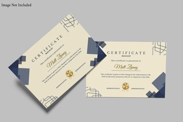 modèle de certificat a4