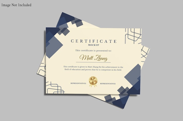 modèle de certificat a4