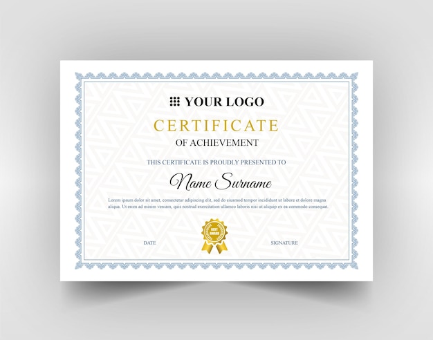 Modèle de certificat PSD