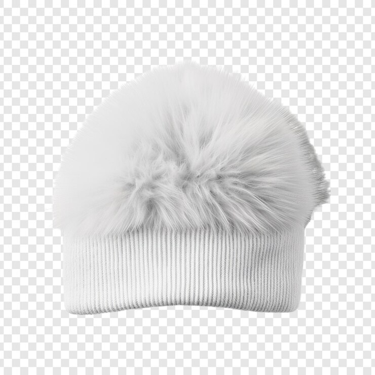 PSD modèle de chapeau d'hiver sur fond transparent