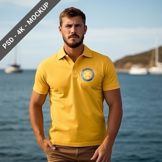 PSD modèle de chemise de polo psd