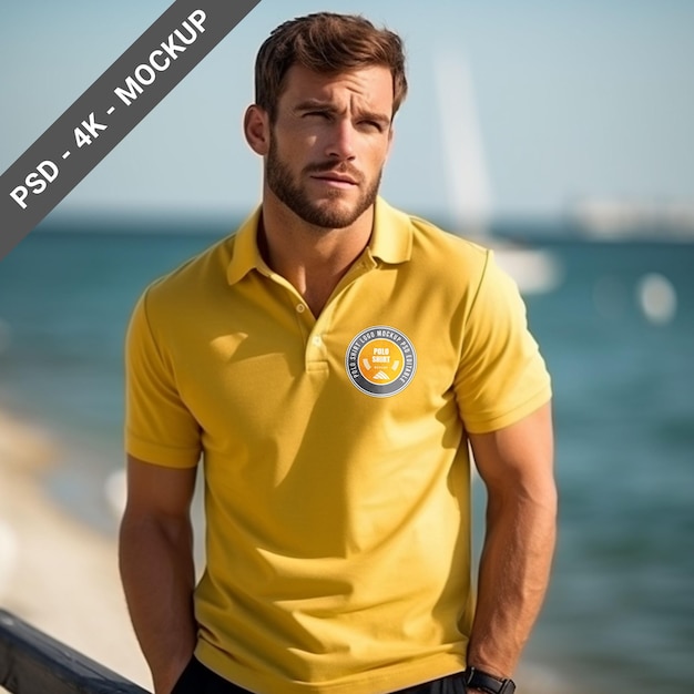 PSD modèle de chemise de polo psd