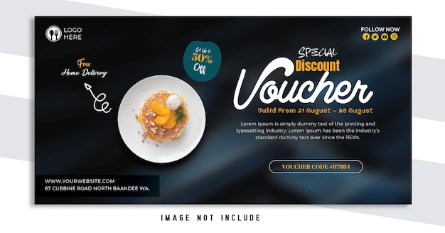Modèle de chèque-cadeau pour menu et restaurant