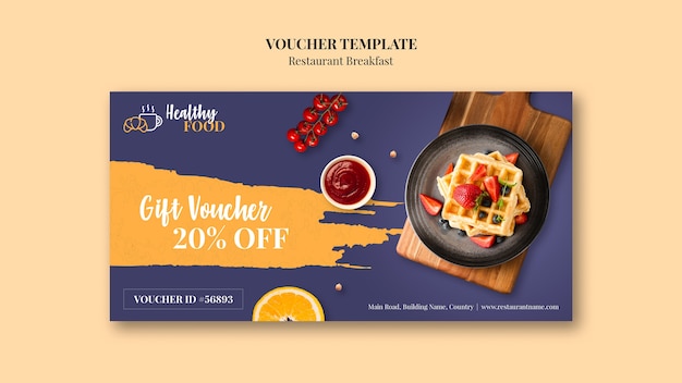 Modèle de chèque-cadeau de restaurant