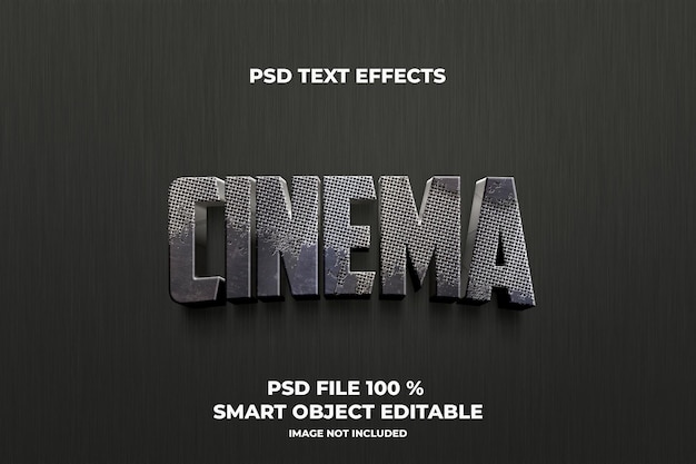 PSD modèle de cinéma d'effets de texte