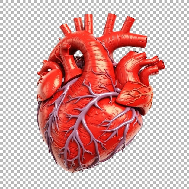 PSD modèle de coeur 3d isolé sur fond transparent