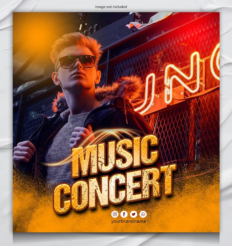 PSD modèle de conception d'affiche de concert de musique