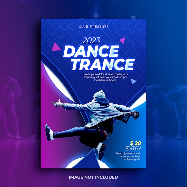 PSD modèle de conception d'affiche de danse