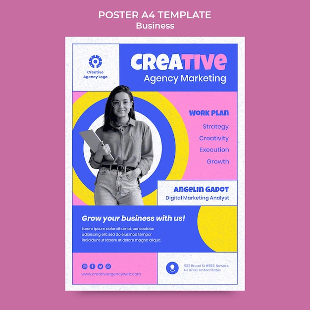 Modèle de conception d'affiche d'entreprise