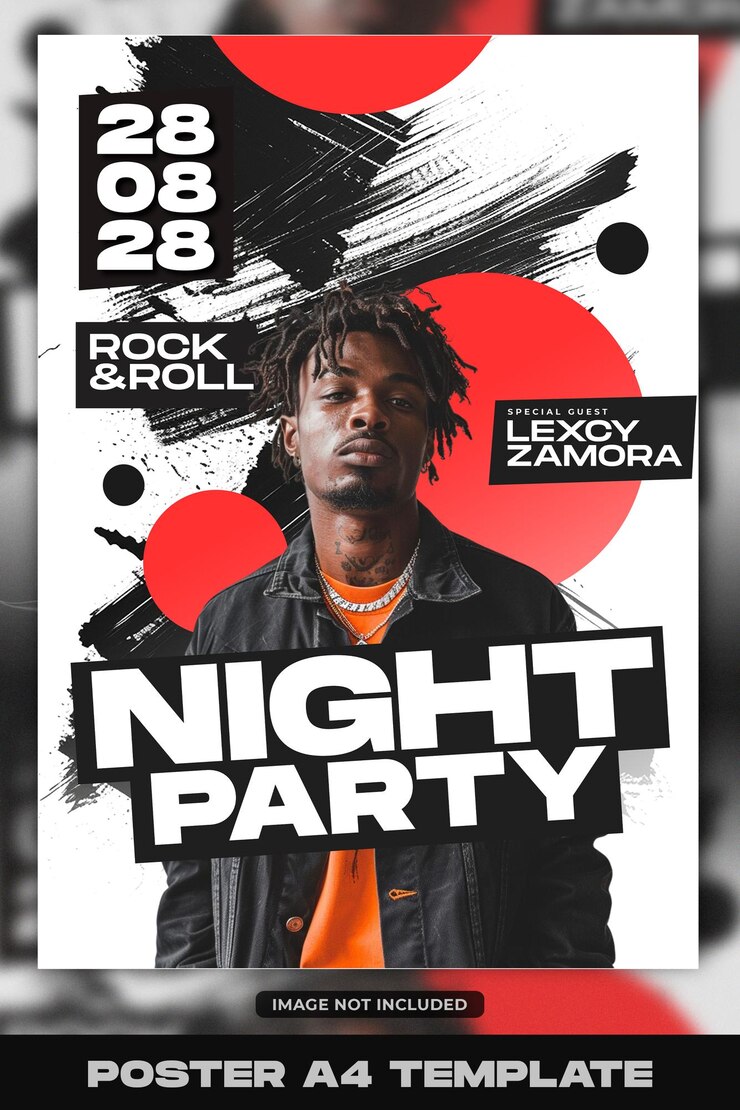 PSD modèle de conception d'affiche d'événement de musique dj