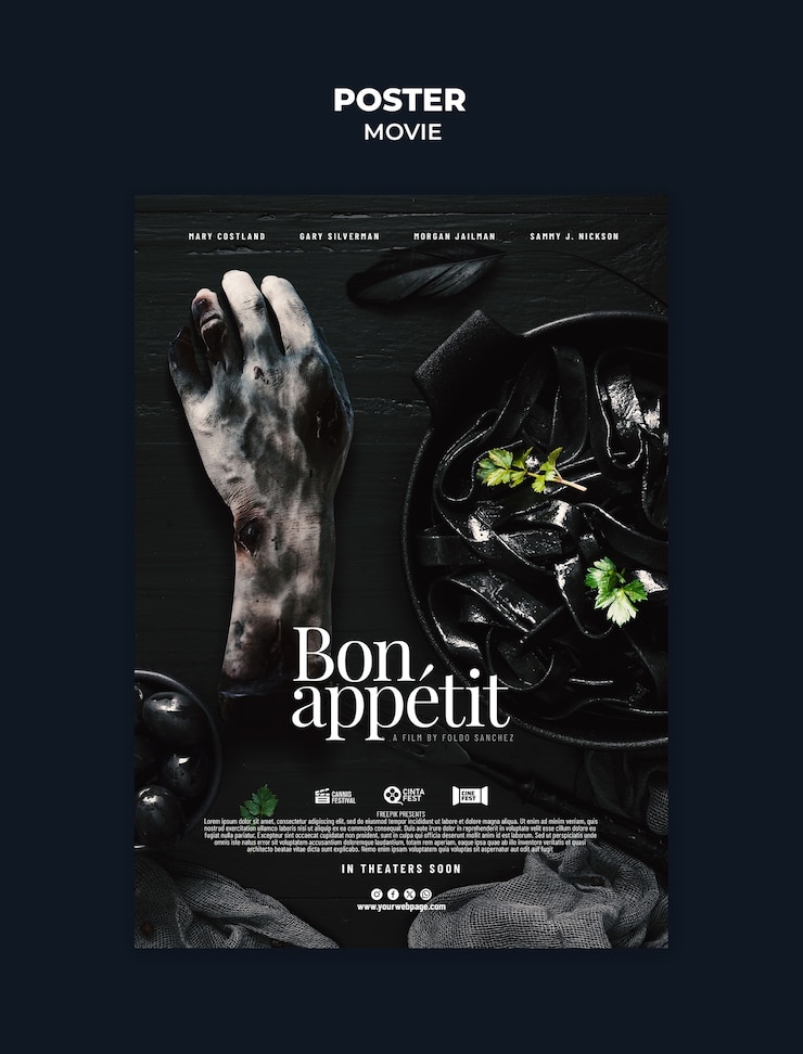 Modèle de conception d'affiche de film