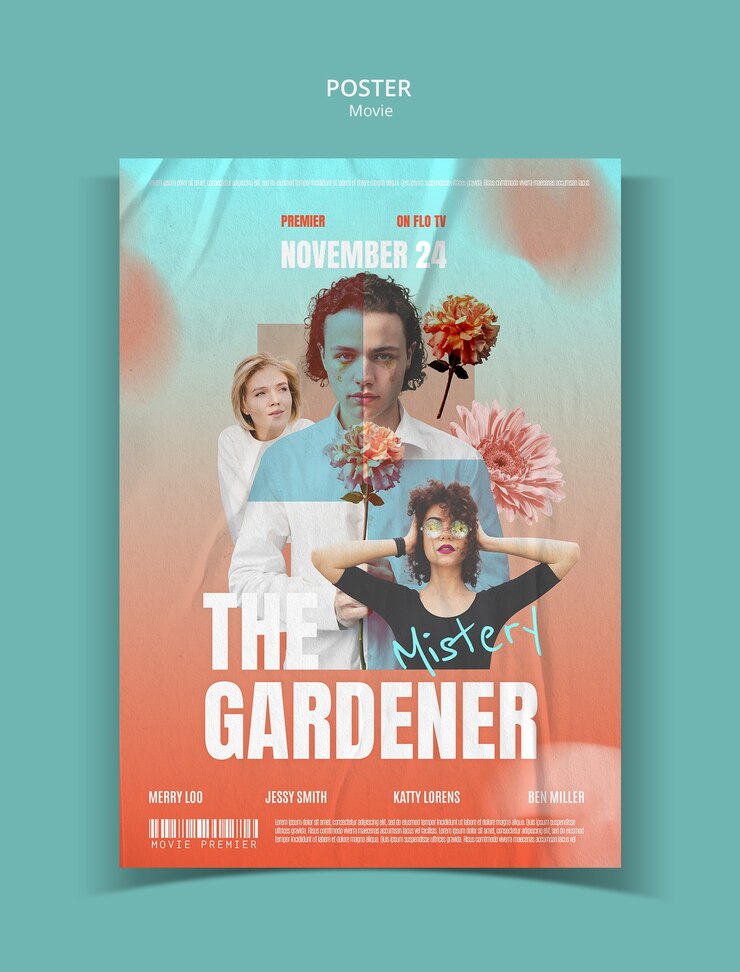 Modèle de conception d'affiche de film