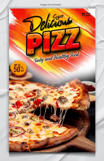 PSD modèle de conception d'affiche de pizza