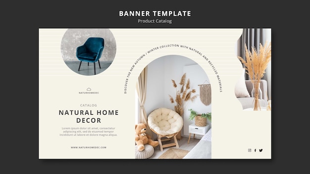 PSD modèle de conception de bannière de catalogue de produits