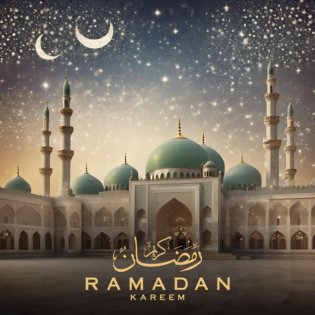 Le Modèle De Conception De La Bannière Dorée En Arabe De Psd Ramadan Kareem
