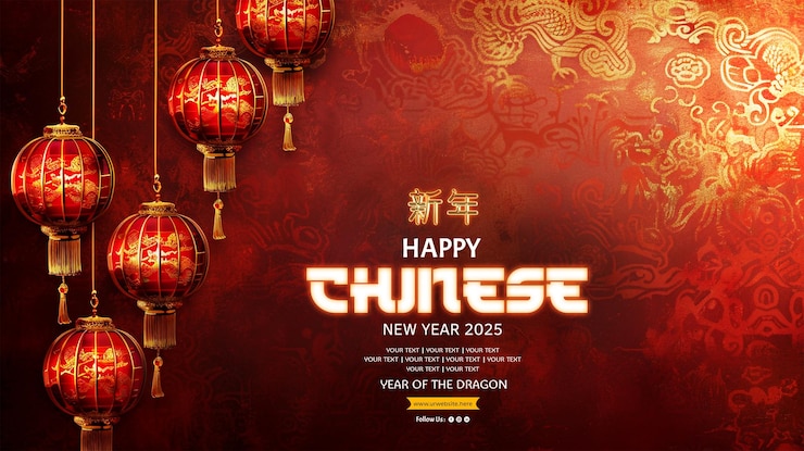 Modèle de conception de bannières de médias sociaux pour la célébration du Nouvel An chinois
