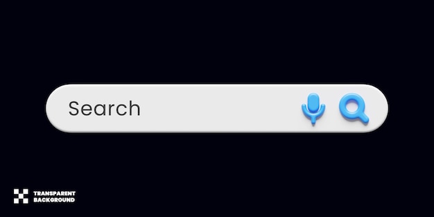 Modèle De Conception De Barre De Recherche Dans Le Rendu 3d