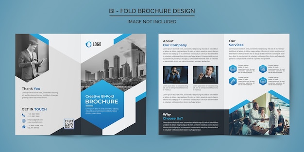 Modèle de conception de brochure d'entreprise à deux volets