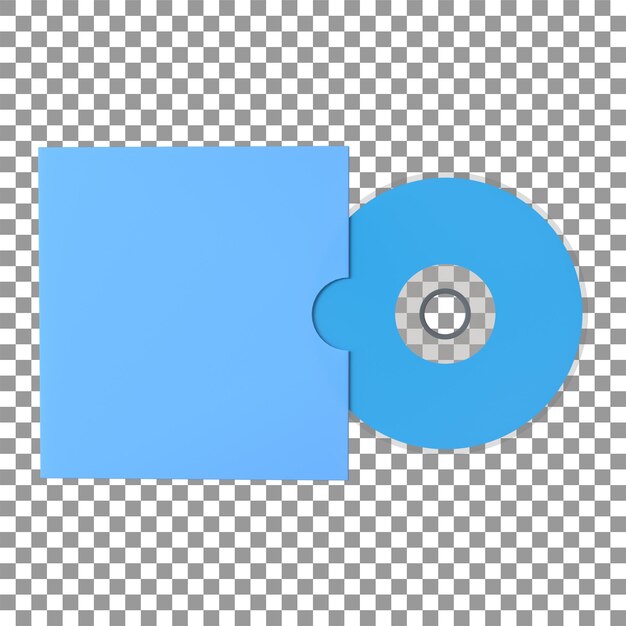 Modèle de conception de CD 3D et de couverture rendant l'élément de conception de la musique