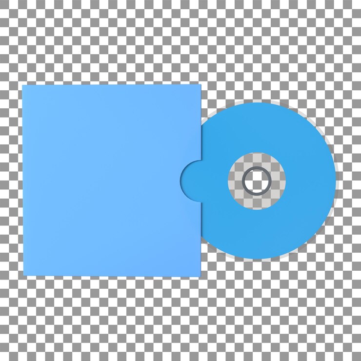 PSD modèle de conception de cd 3d et de couverture rendant l'élément de conception de la musique