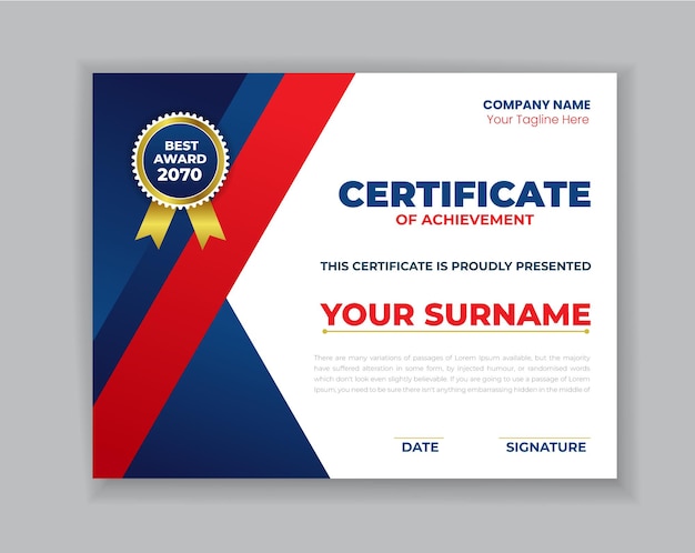 Modèle de conception de certificat moderne