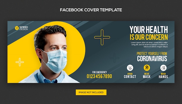 PSD modèle de conception de couverture facebook santé