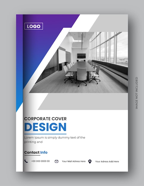 PSD modèle de conception de couverture de livre de rapport annuel d'entreprise