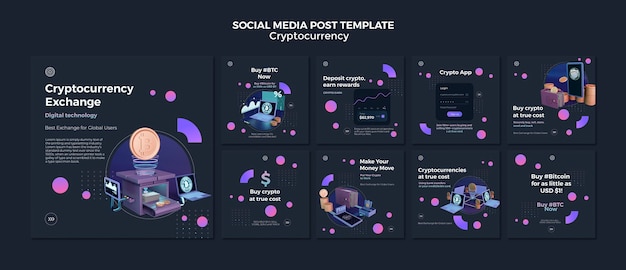 Modèle De Conception De Crypto-monnaie De Publication Sur Les Réseaux Sociaux