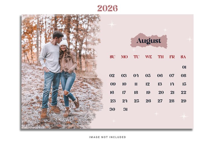 PSD modèle de conception du calendrier psd