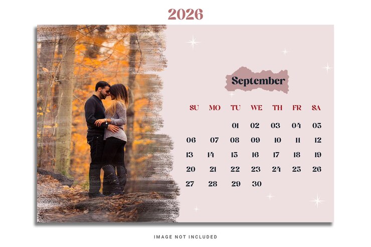 PSD modèle de conception du calendrier psd