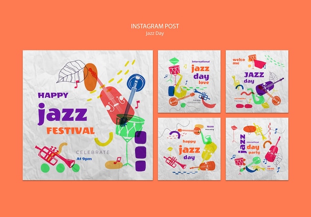 PSD modèle de conception du jour du jazz