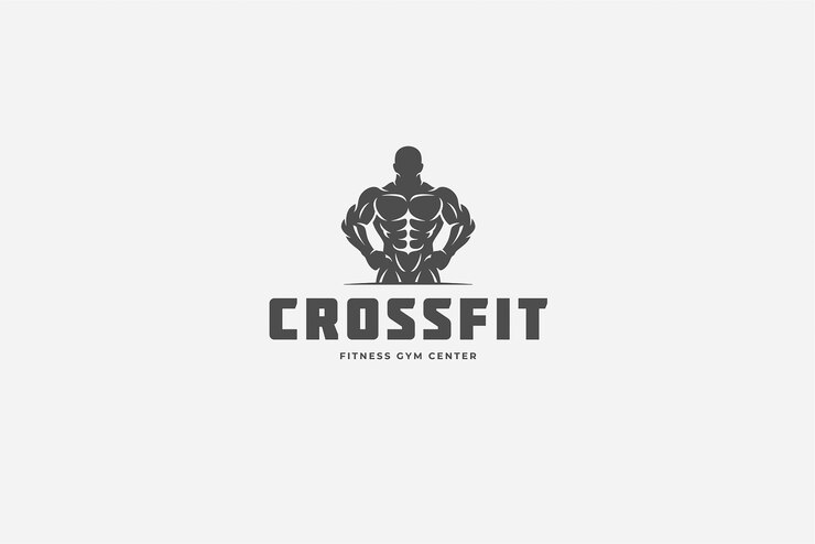 PSD modèle de conception du logo du gymnase