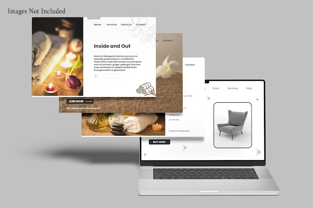 Modèle de conception du site Web du spa