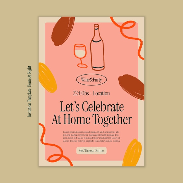 Modèle de conception de la fête du vin