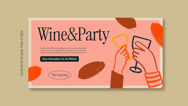 Modèle de conception de la fête du vin