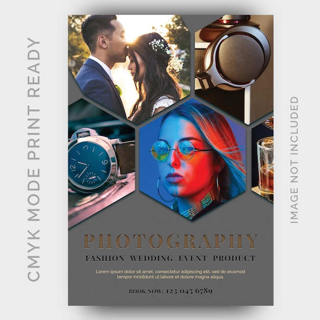 Modèle de conception de flyer studios de photographie