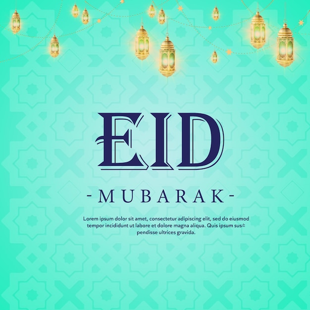 Modèle de conception gratuit pour l'Aïd Moubarak