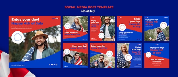 Modèle De Conception Instagram Du 4 Juillet