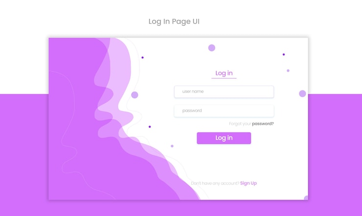 PSD modèle de conception d'interface utilisateur de page de connexion
