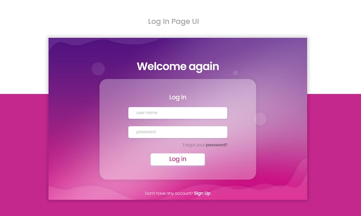 PSD modèle de conception d'interface utilisateur de page de connexion