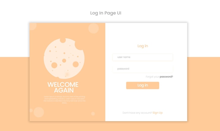 PSD modèle de conception d'interface utilisateur de page de connexion