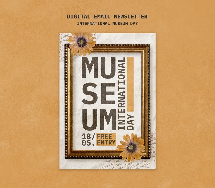 PSD modèle de conception de la journée internationale des musées