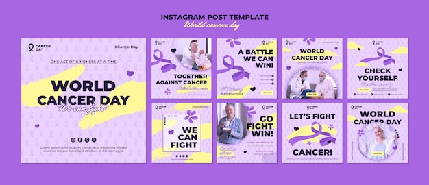 Modèle de conception de la journée mondiale du cancer