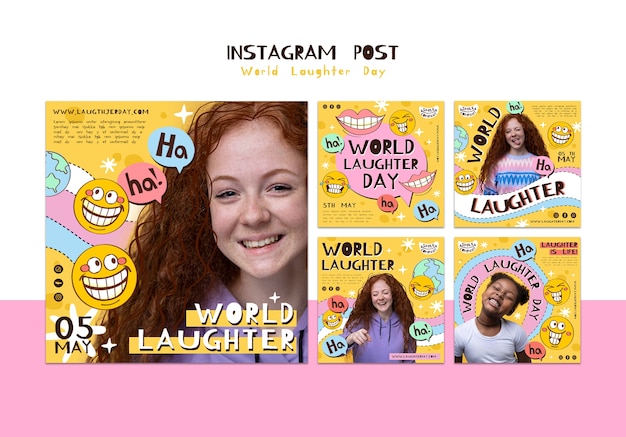 Modèle de conception de la journée mondiale du rire