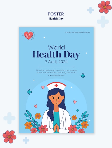 Modèle de conception de la journée mondiale de la santé
